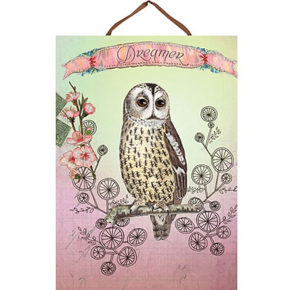 NEW Owl Dreamer Panel Print Wall Art Hanging Decor